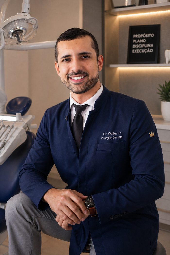 Dr. Walter Jr, cirurgião-dentista e fundador do Virei Dentista